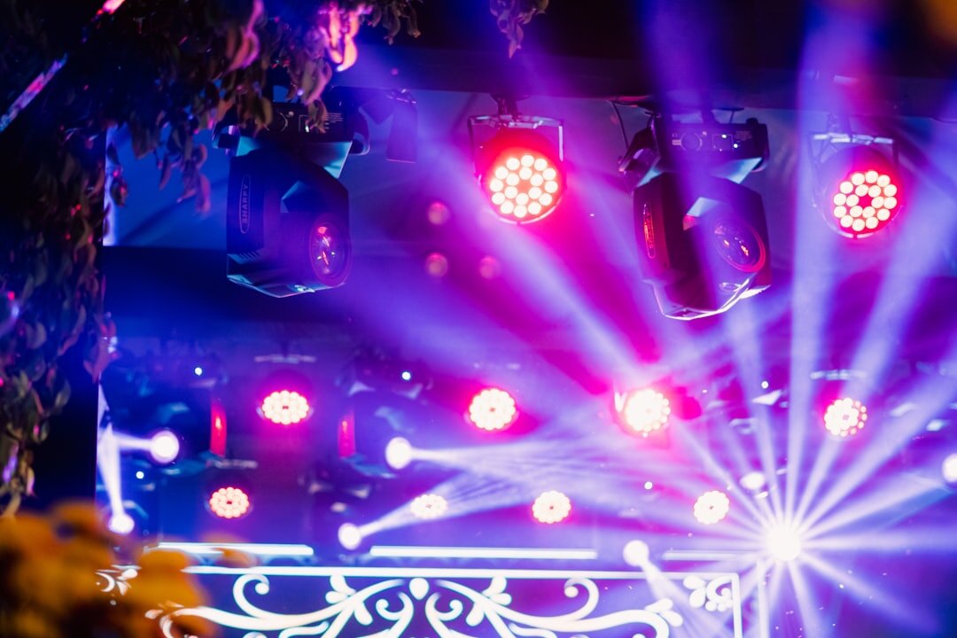 Stage lights at an awards ceremony