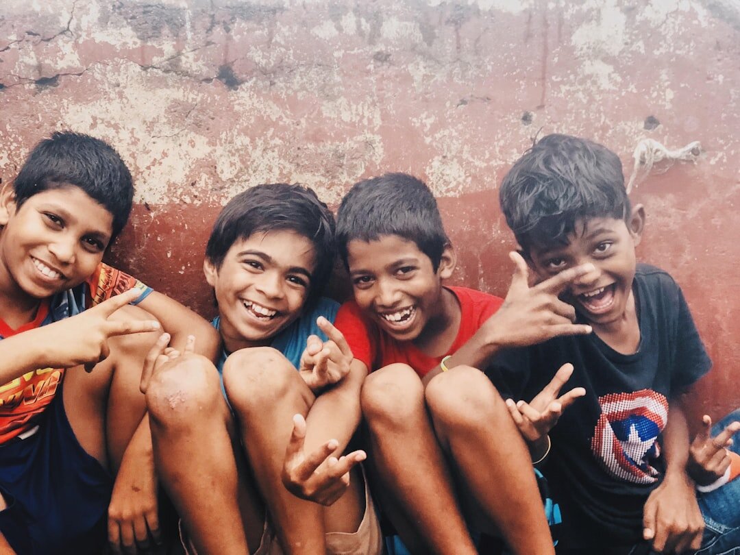 group of children smiling