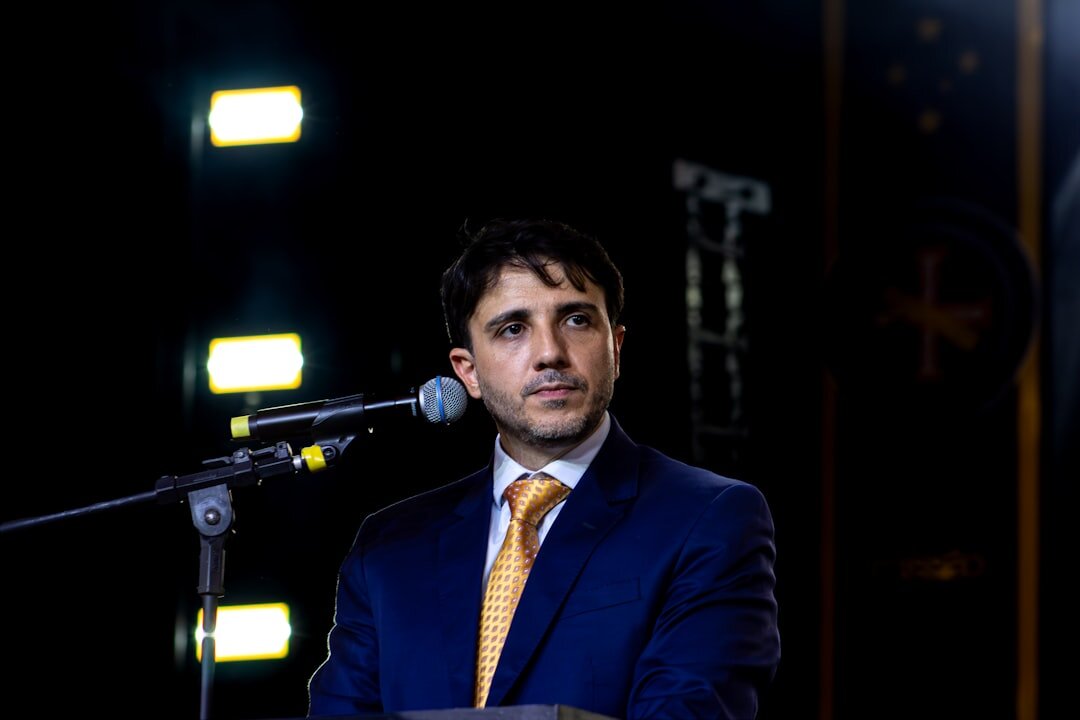 politician at press conference