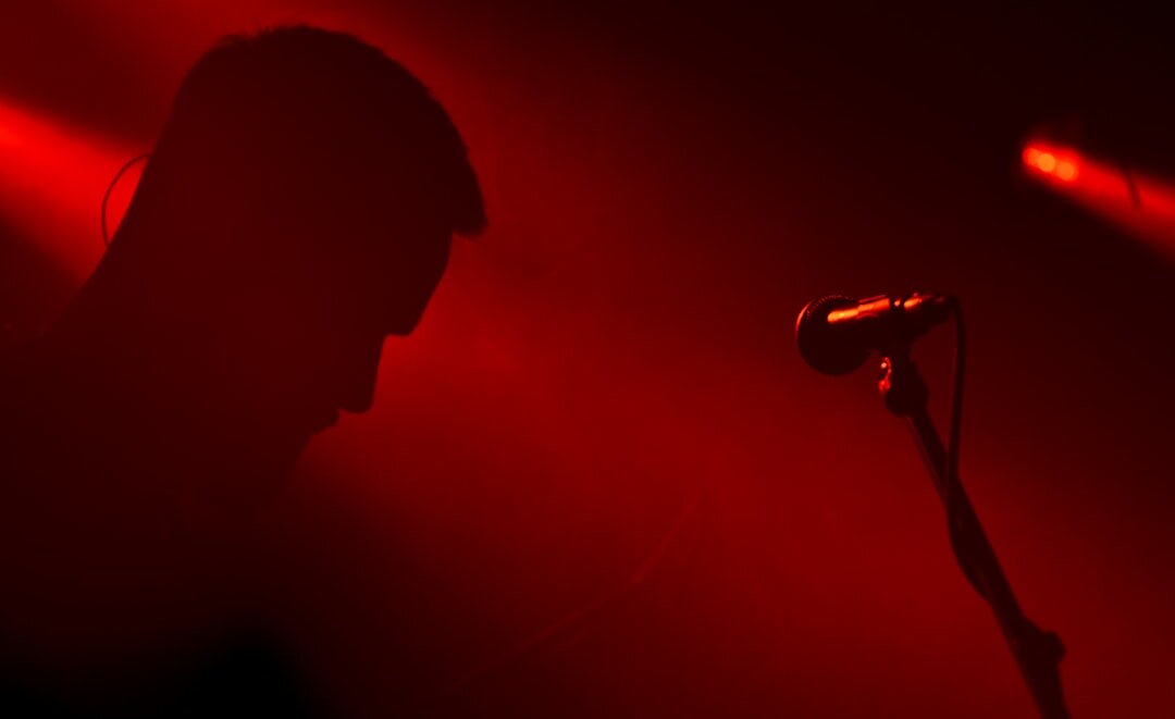 singer on stage performance