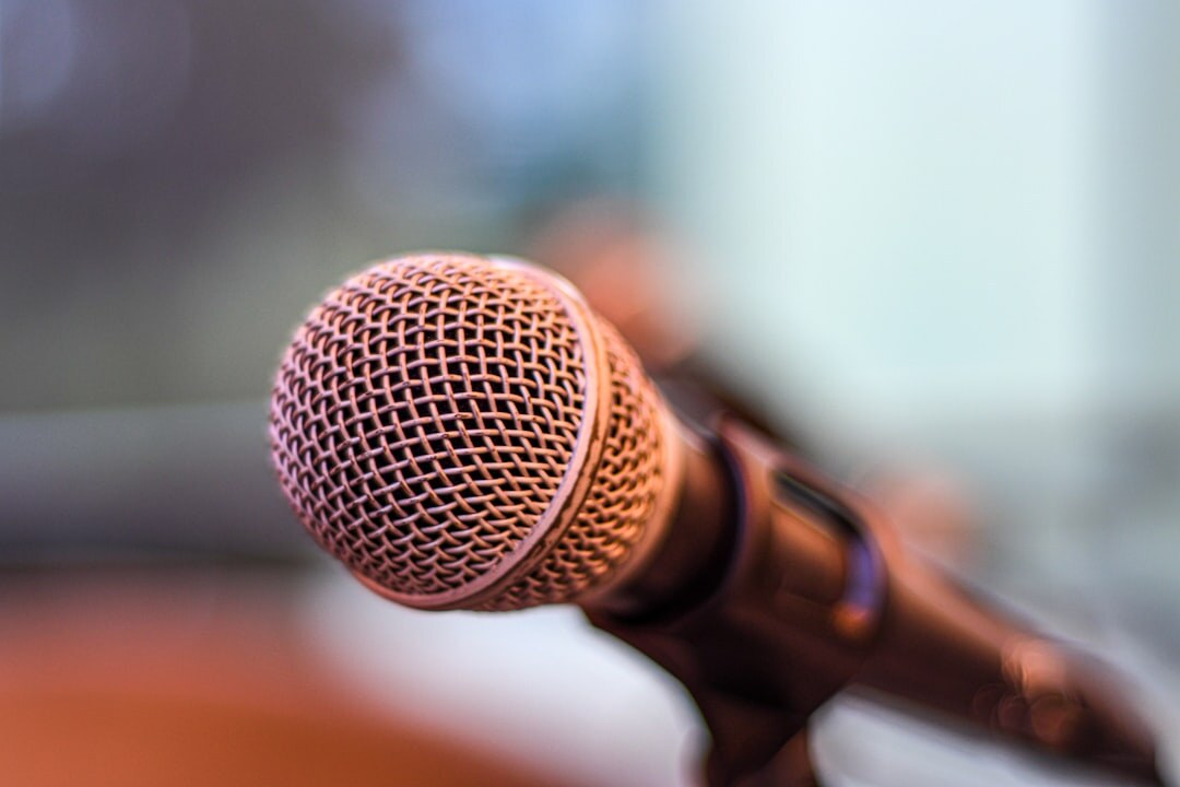Microphone set up for a television interview