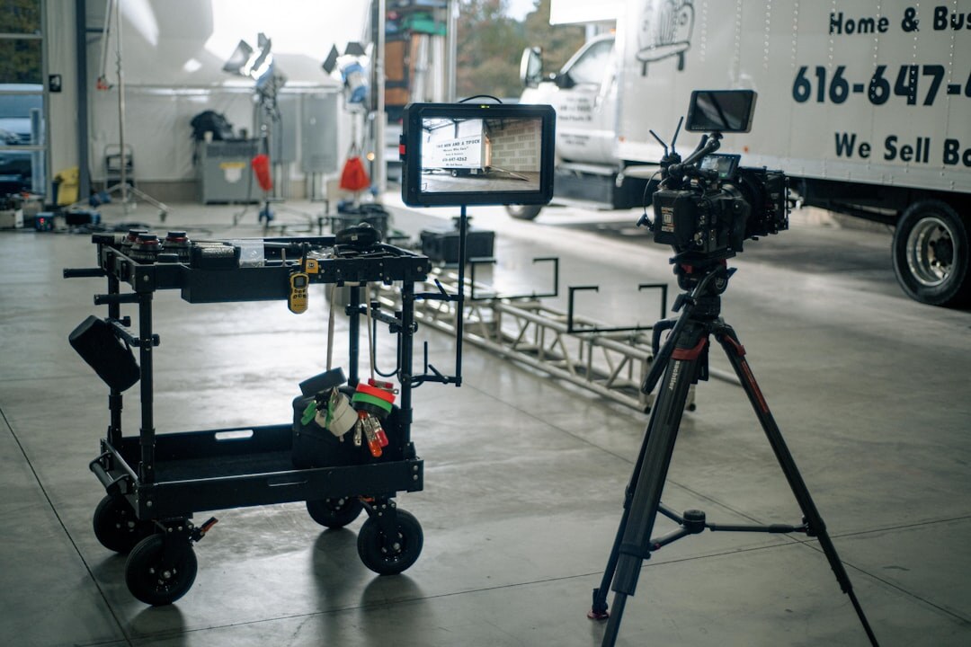 Television broadcast studio with cameras